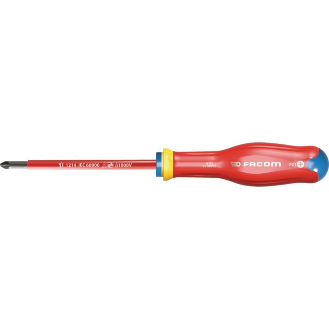 Tournevis Protwist Pozidriv Isole 1000V PZ1 LG 100 MM Facom référence fournisseur 1911063